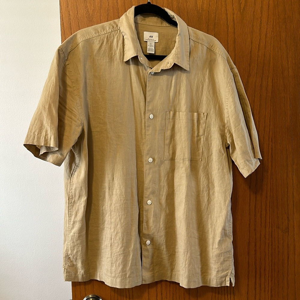 Tan H&M Button Down Tshirt